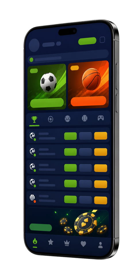 The 20Bet casino and sportsbook running on a phone